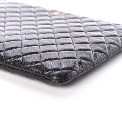 Chanel Caviar Quilted Large Cosmetic Case Black 7 of 11