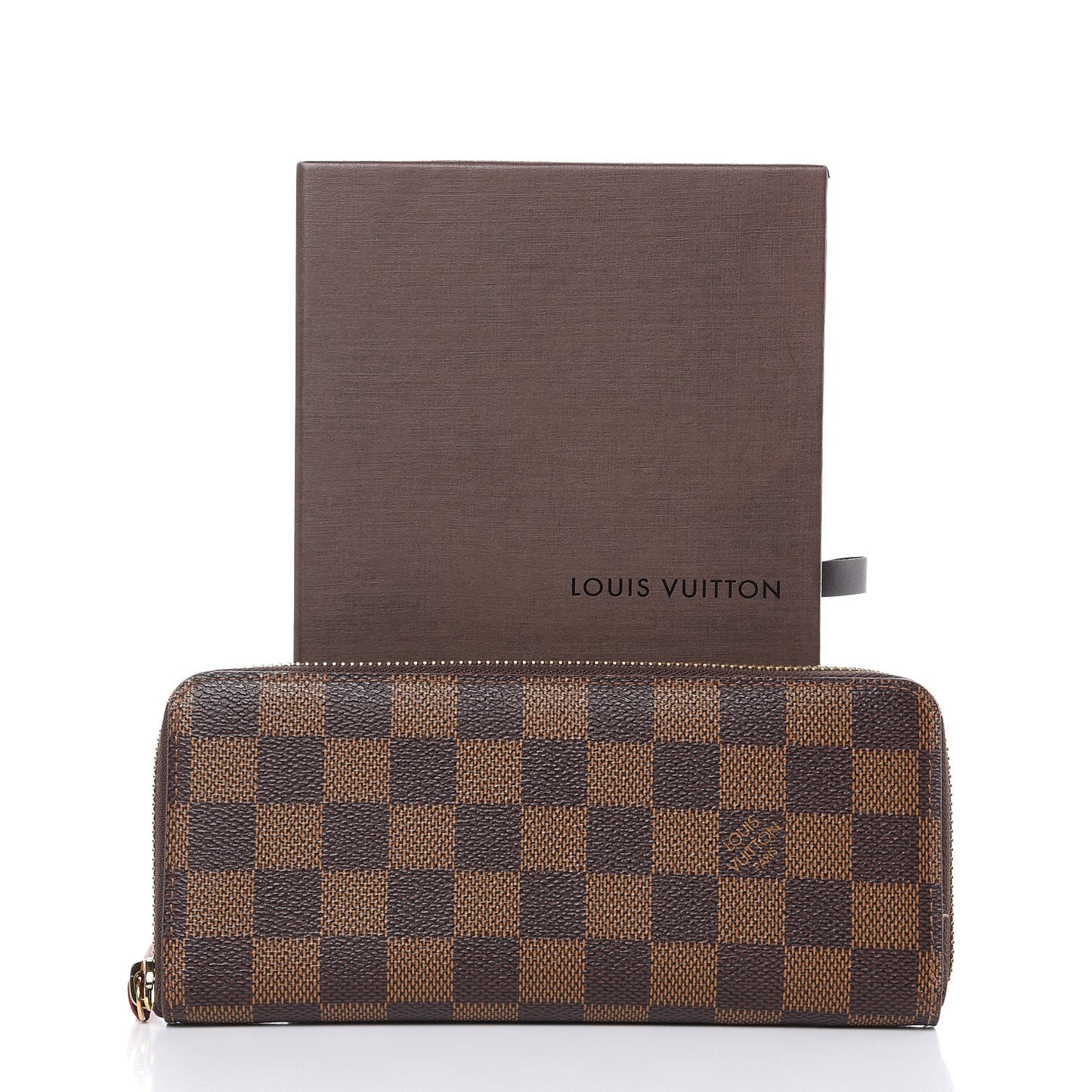 Damier Ebene Clemence Wallet Cherry