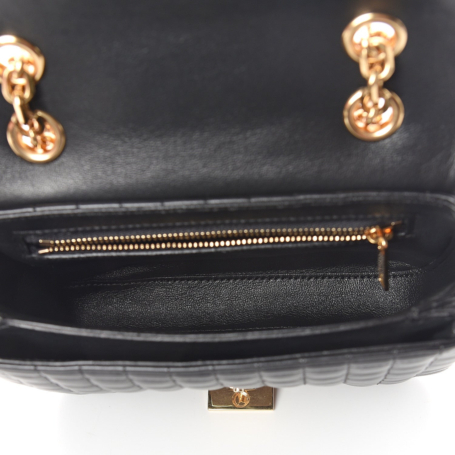 Celine Calfskin Quilted Small C Bag Black 4 of 7