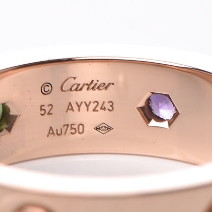 Cartier 18K Pink Gold Sapphire Garnet Amethyst 5.5mm LOVE Ring 52 6 6 of 7