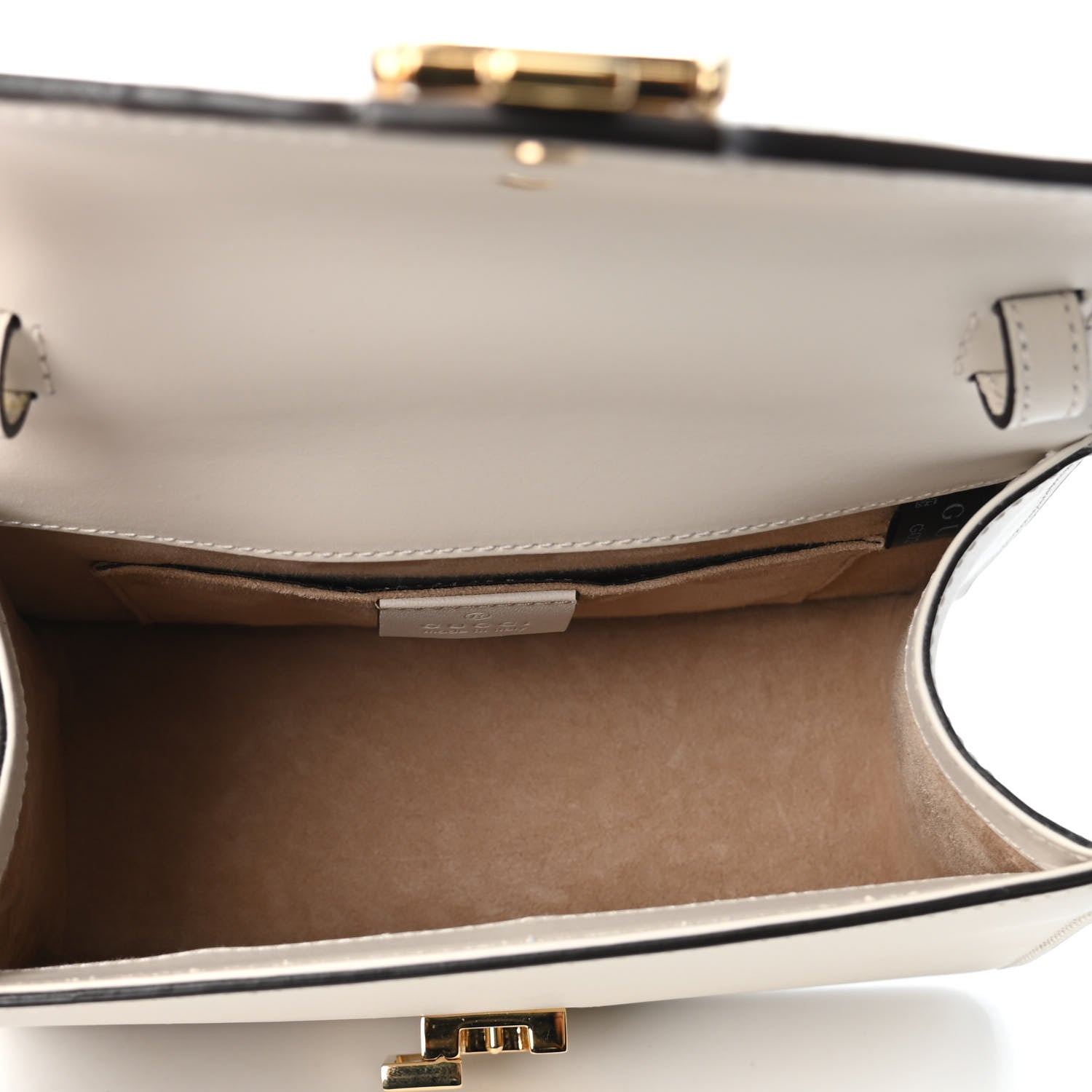 Gucci Calfskin Mini Sylvie Top Handle Bag White 4 of 4