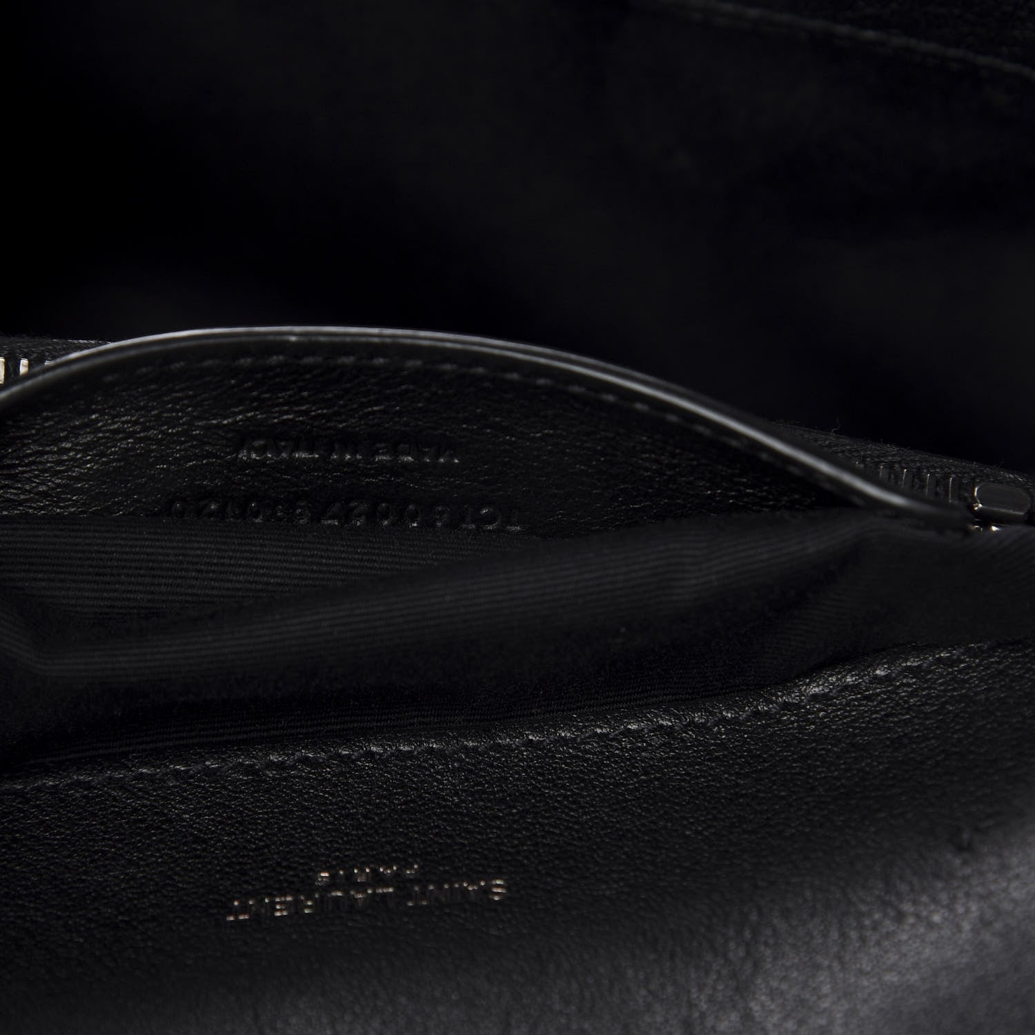 Saint Laurent Sheepskin Matelasse Chevron Monogram Medium College Bag Black 8 of 10