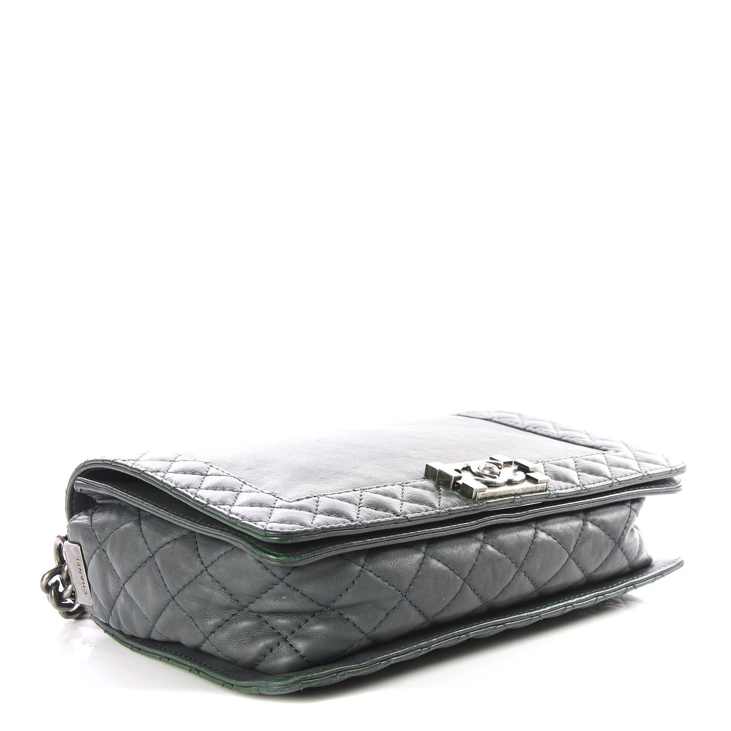 Calfskin Medium Boy Reverso Flap Dark Green