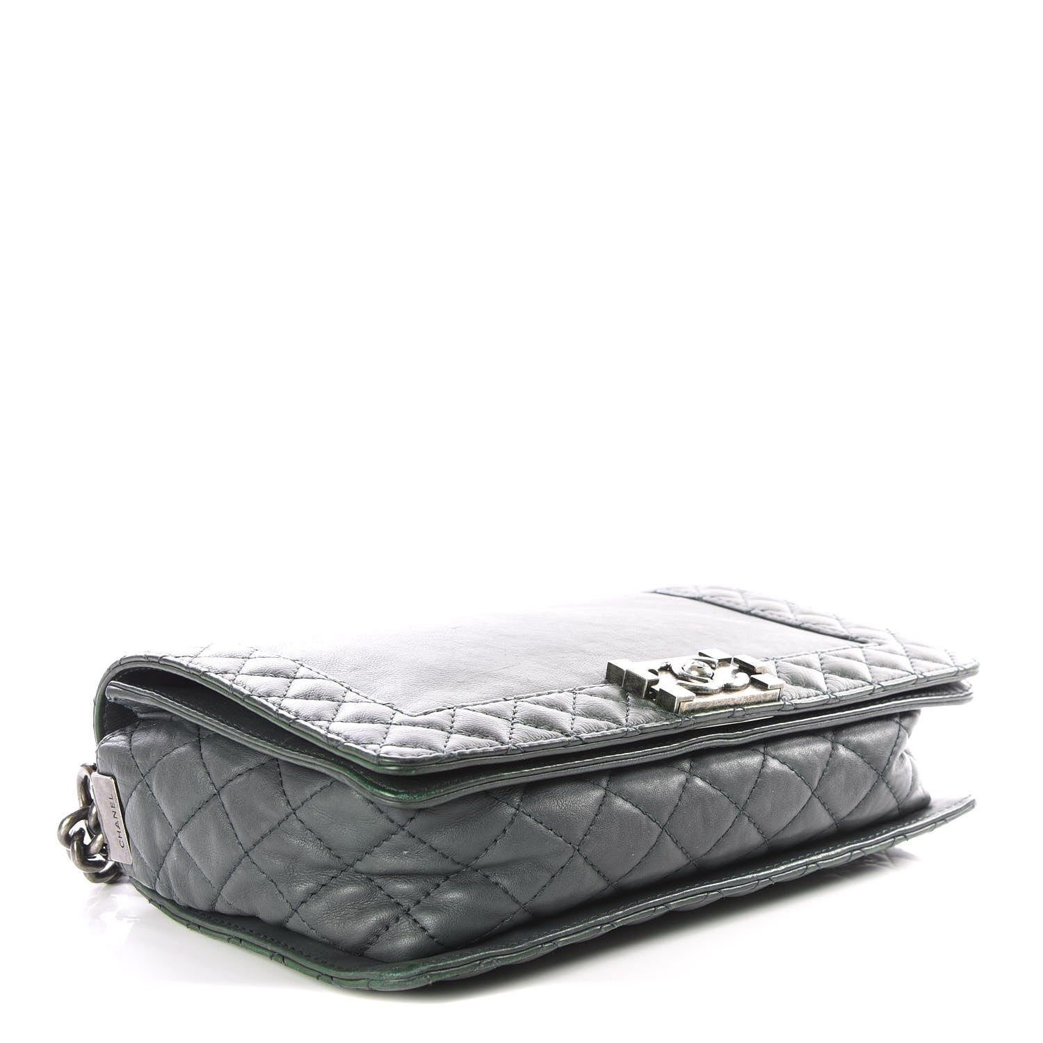 Chanel Calfskin Medium Boy Reverso Flap Dark Green 3 of 11