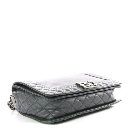 Chanel Calfskin Medium Boy Reverso Flap Dark Green 3 of 11