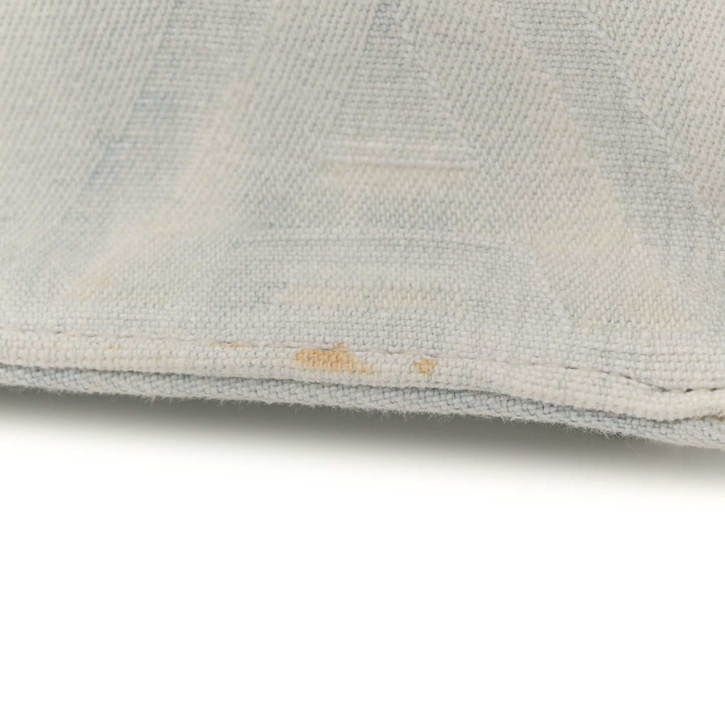X MARC JACOBS Bleached Denim Vitello King Plexiglass Logo Medium Sunshine Shopper Tote Off White