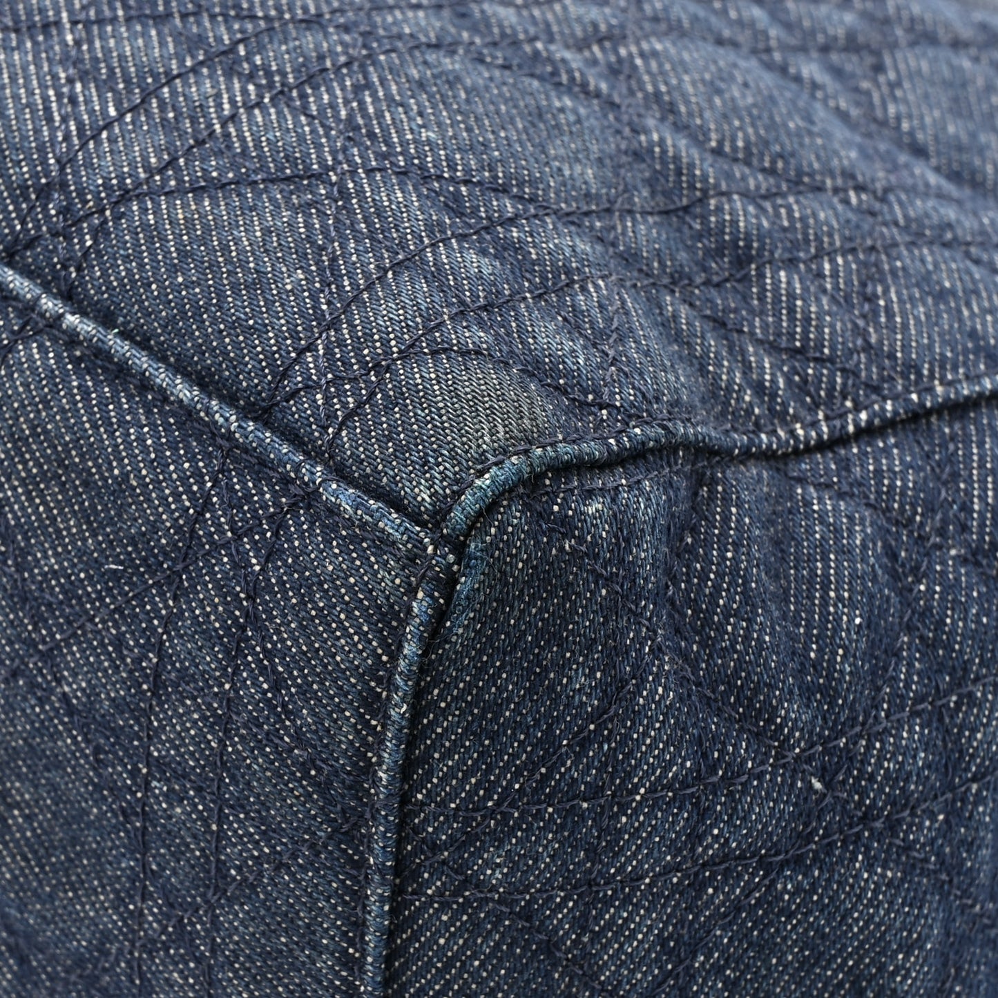 Denim Cannage Large Lady Dior Blue