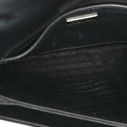 Prada Spazzolato Flap Shoulder Bag Black 5 of 8
