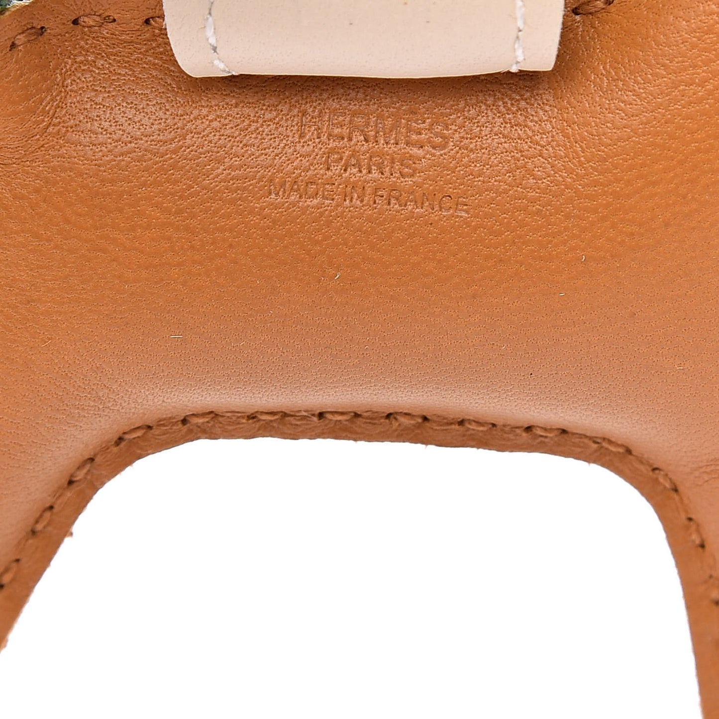 Milo Lambskin Grigri Rodeo Horse Bag Charm PM Sesame Vert Criquet Craie