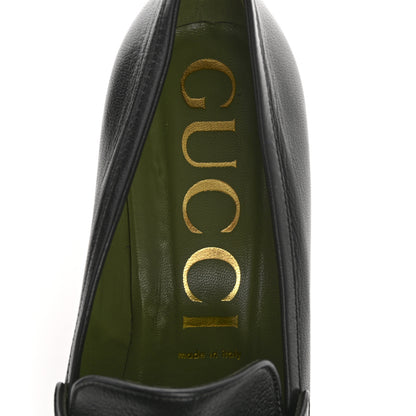 Gucci Goatskin Houdan Mid Heel Platform Loafers 41 Black 7 of 9