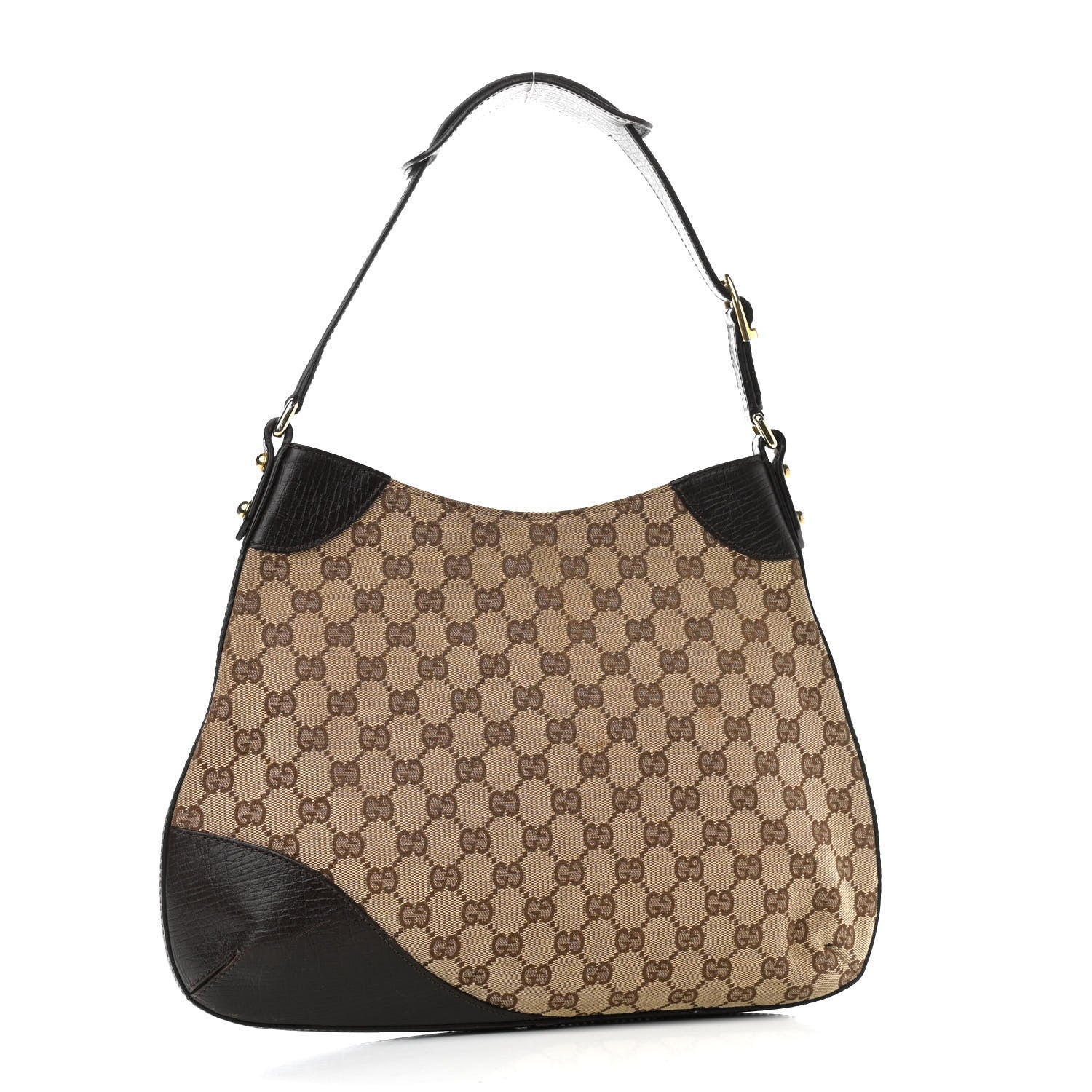 Gucci Monogram Hasler Hobo Dark Brown 3 of 13