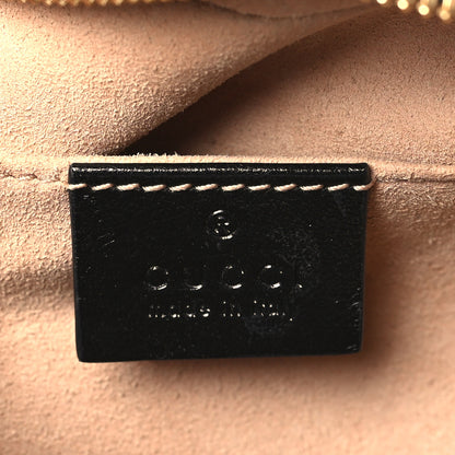 Gucci Monogram Matelasse Diagonal Small GG Marmont Chain Shoulder Bag Beige Black 6 of 9