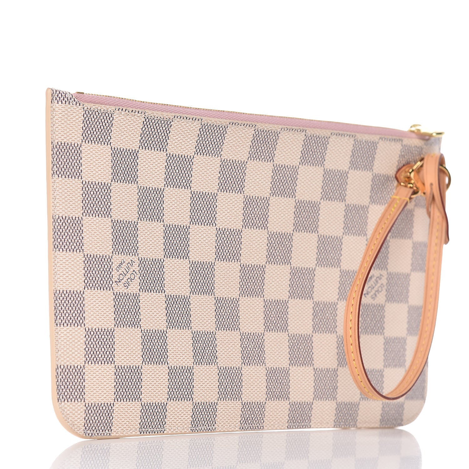 Louis Vuitton Damier Azur Neverfull MM GM Pochette Rose Ballerine 3 of 8