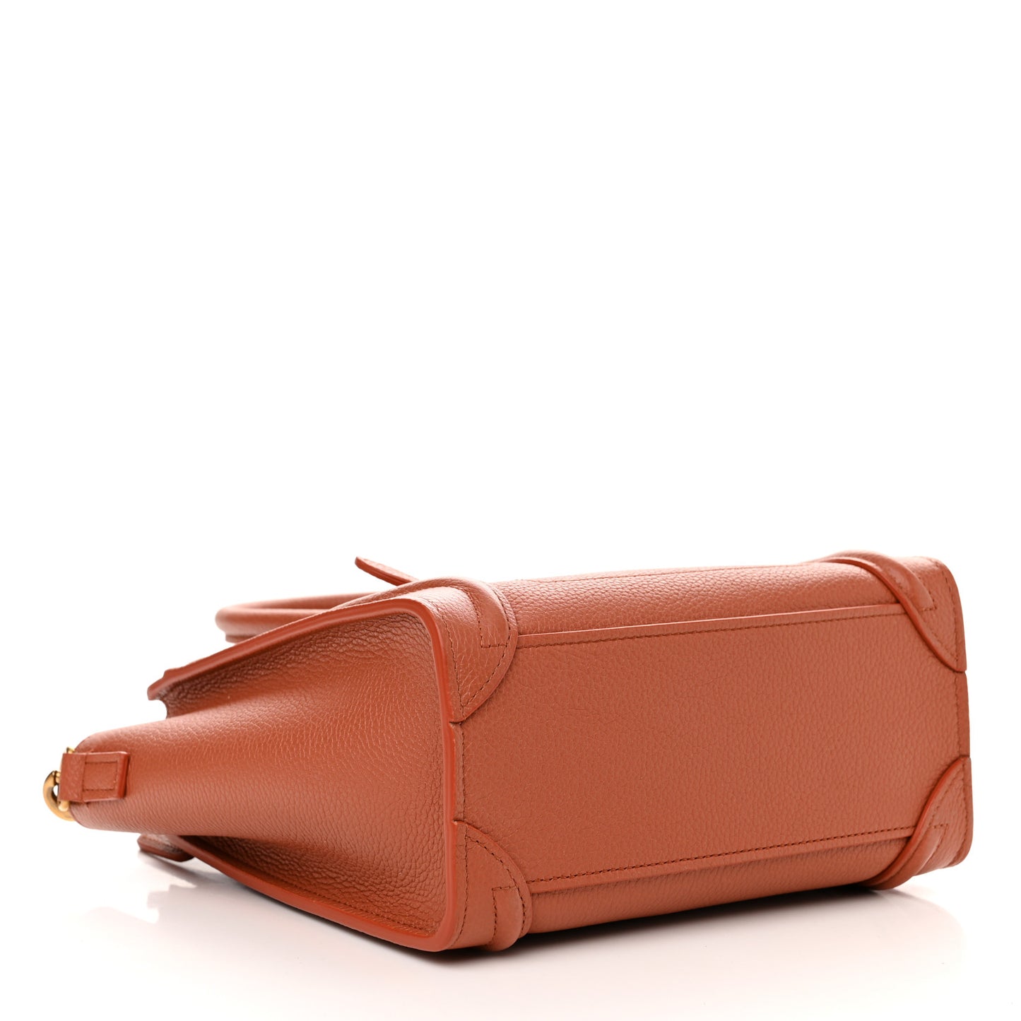 Drummed Calfskin Nano Luggage Terracotta
