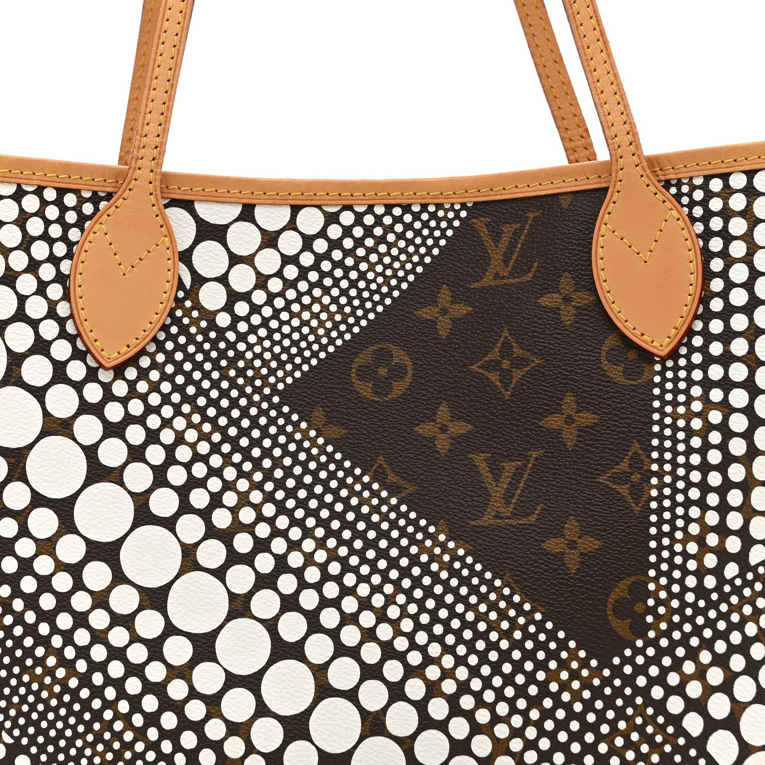 Louis Vuitton Monogram Kusama Waves Neverfull MM White 8 of 11