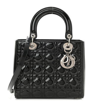 Christian Dior Patent Cannage Medium Lady Dior Black 1 of 8