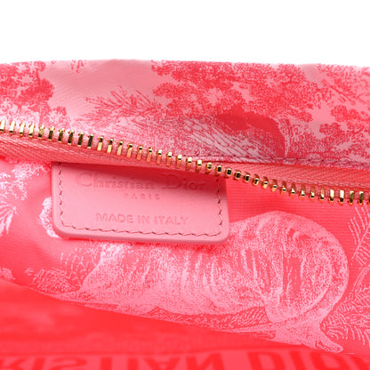 Christian Dior Canvas Toile De Jouy Diortravel Zipped Pouch Pink 6 of 8