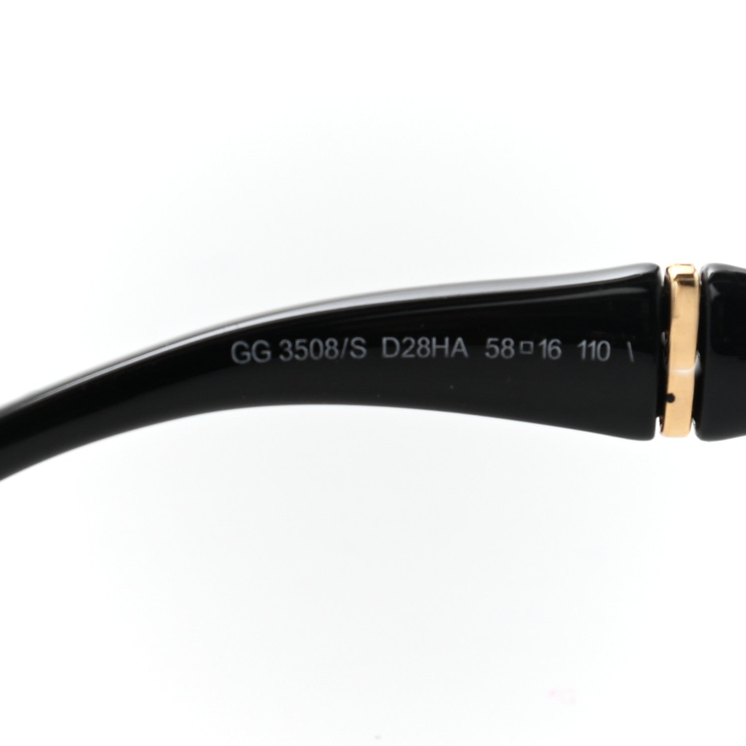 Gucci Acetate Bamboo Effect Sunglasses GG3508/S Black 6 of 10
