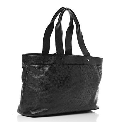 Chanel Goatskin Perforated Large CC Tote Black 3 of 14