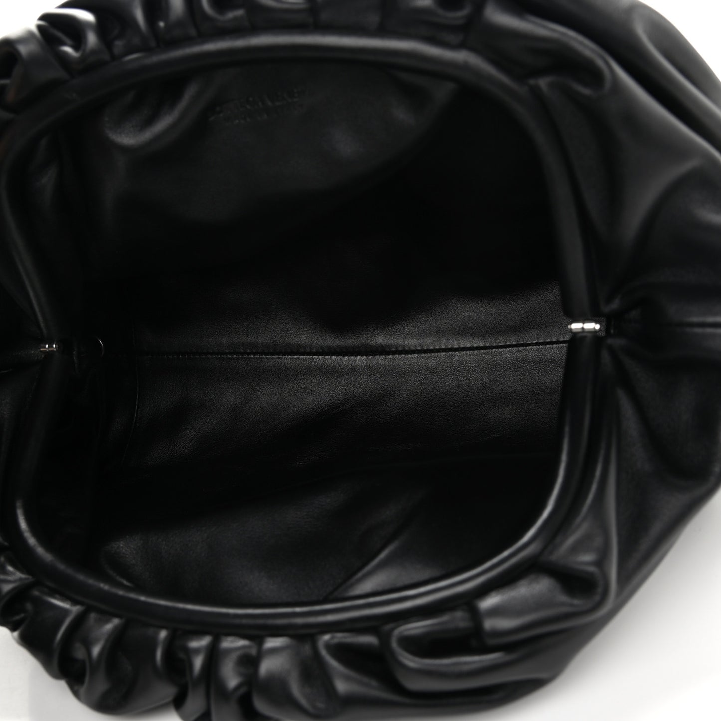 Smooth Butter Calf The Pouch Oversized Clutch Black