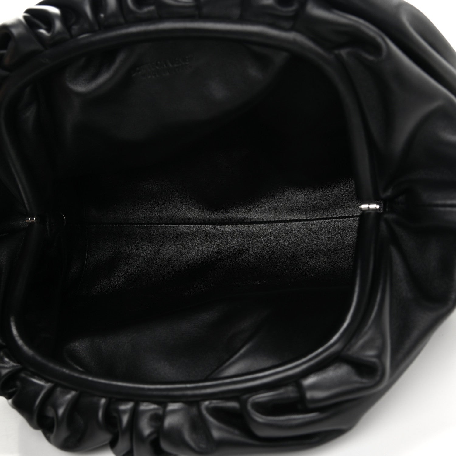 Bottega Veneta Smooth Butter Calf The Pouch Oversized Clutch Black 5 of 9