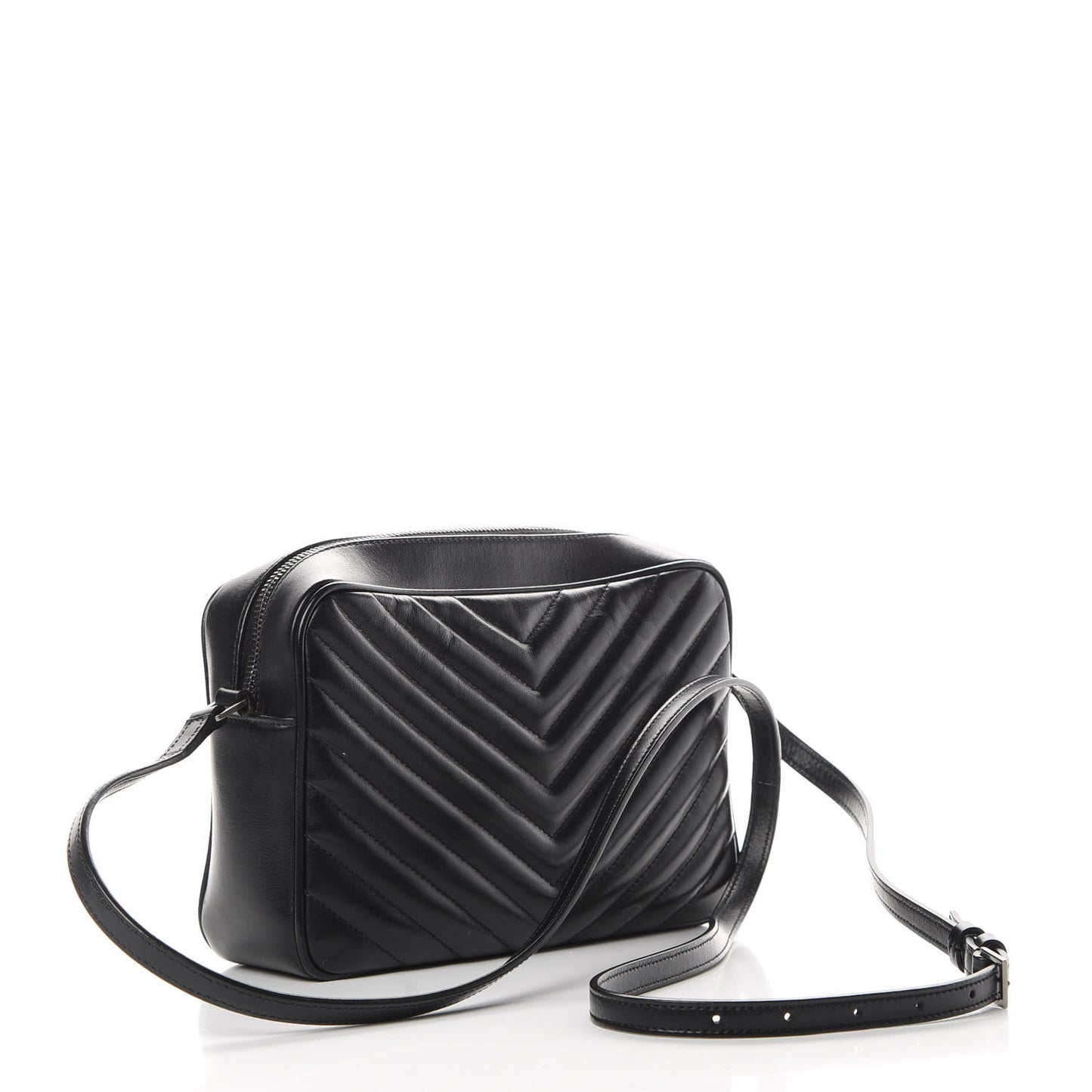 Calfskin Matelasse Monogram Lou Camera Bag Black