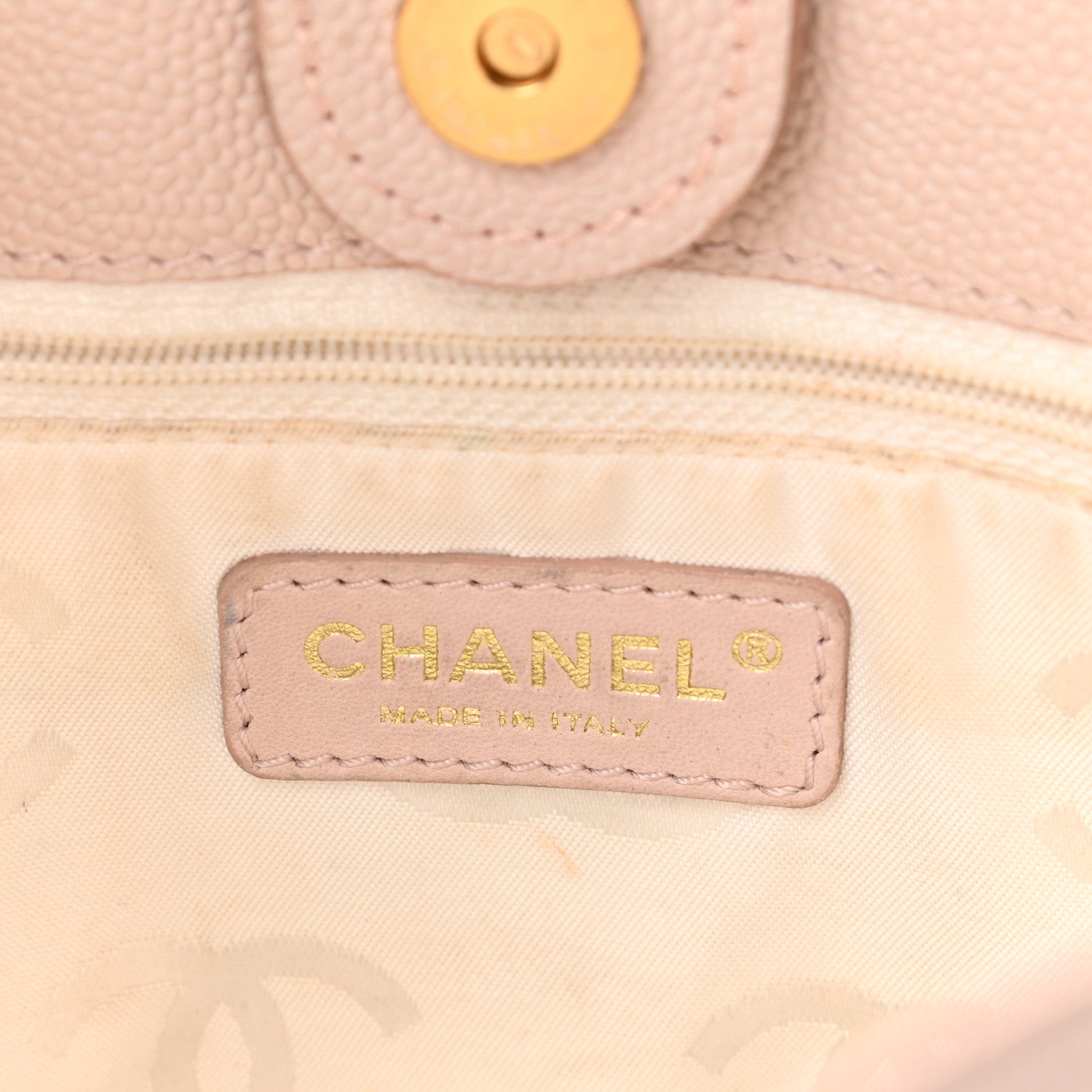 Chanel Caviar Quilted Tote Light Pink 6 of 12