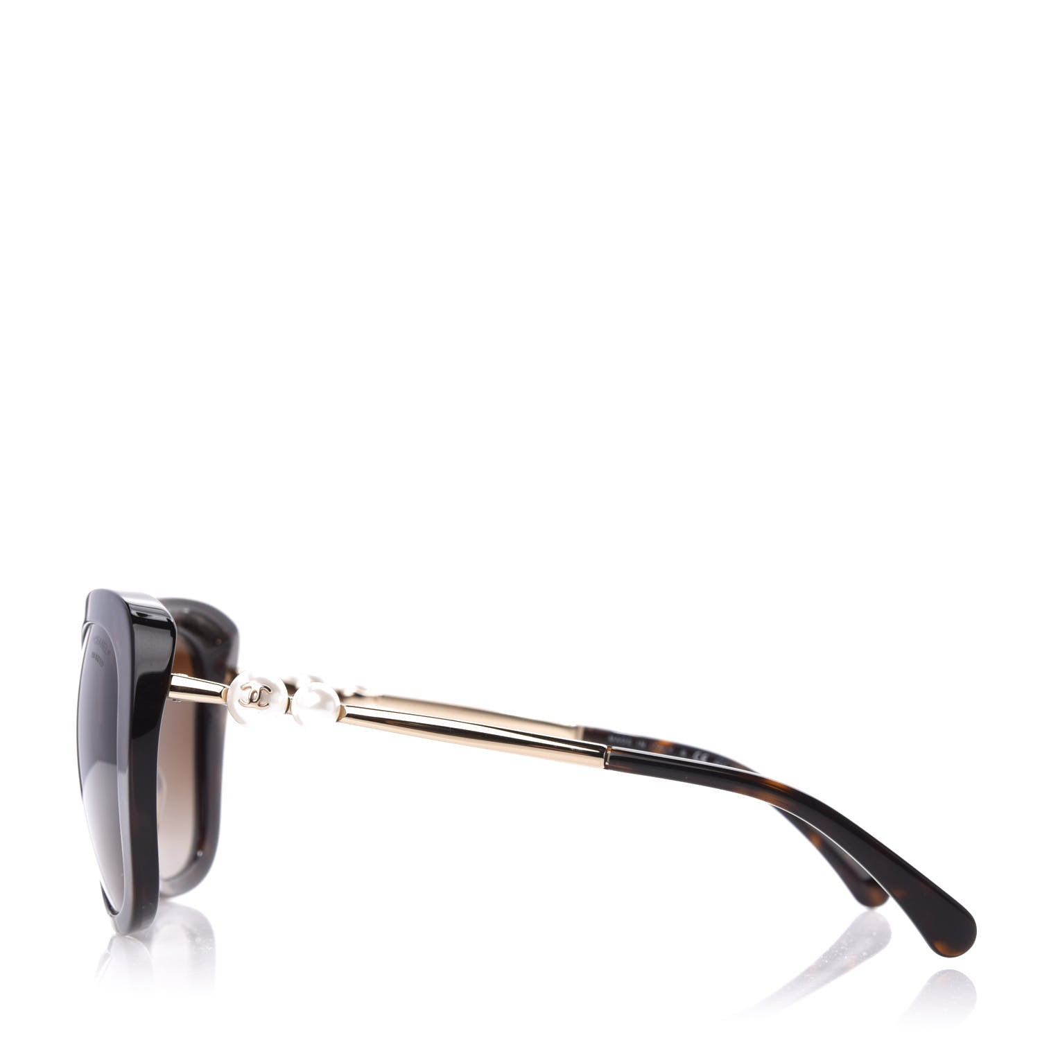 Chanel Square Winter Polarized Pearl Sunglasses 5339-H Tortoise 3 of 8