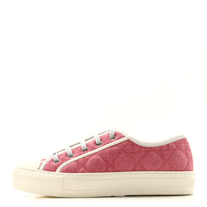 Christian Dior Canvas Walk 'N' Dior Low Top Sneakers 38.5 Taffy Pink 1 of 10