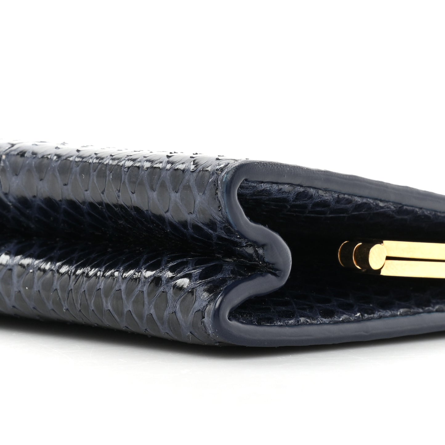 Snakeskin Midnight Clutch Black