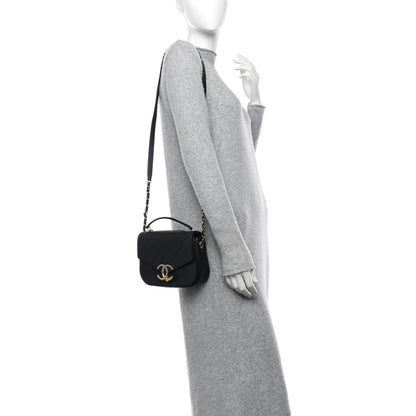 Chanel Grained Calfskin Quilted Small Cuba Top Handle Flap Black 2 of 12