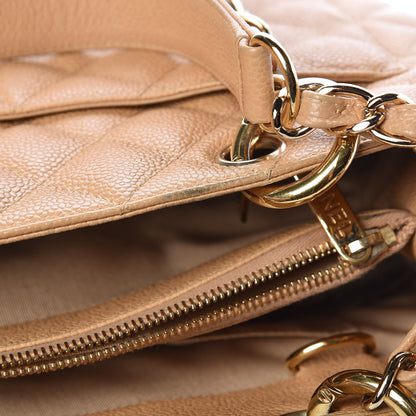 Chanel Caviar Quilted Grand Shopping Tote GST Beige 11 of 12