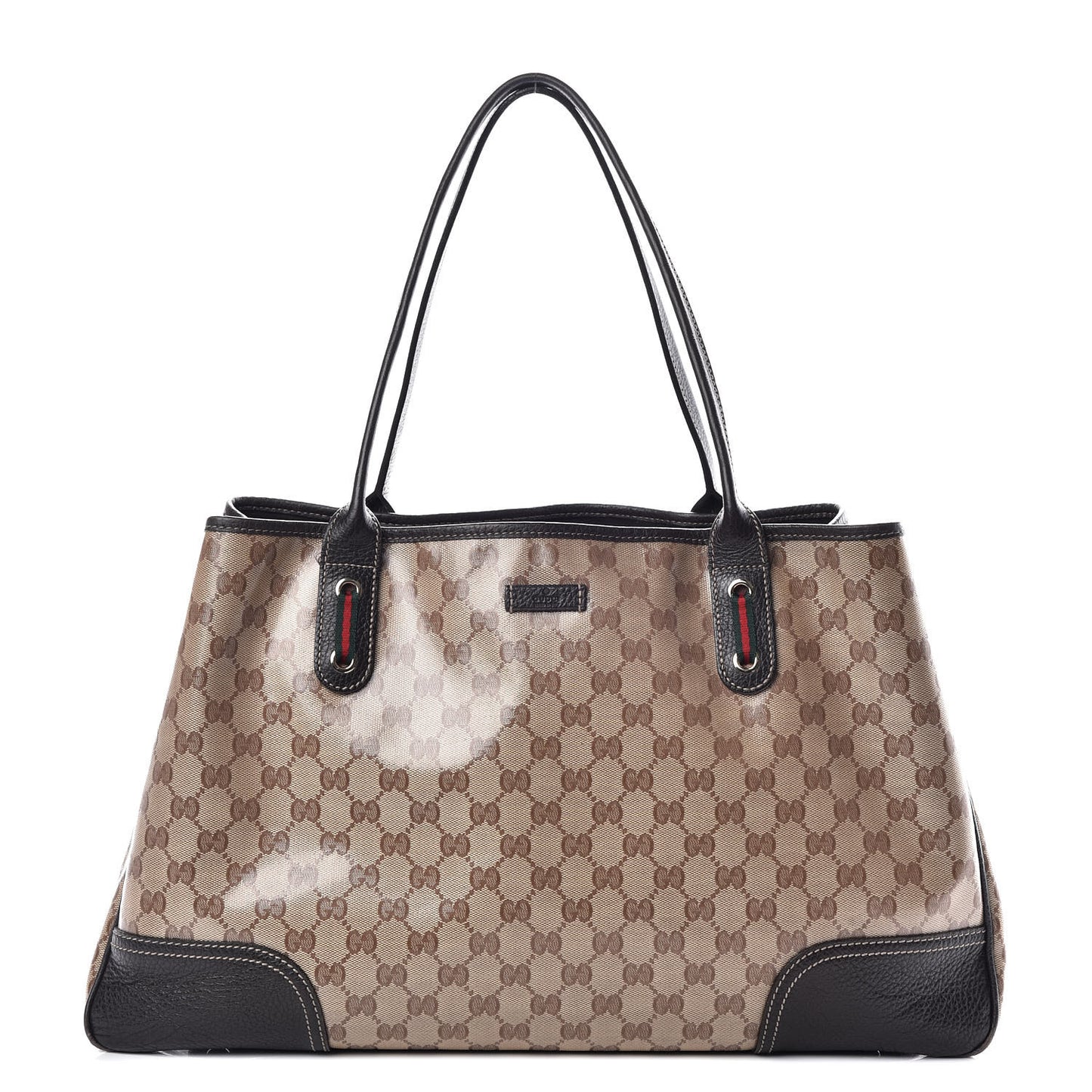 Crystal Monogram Large Princy Tote Dark Brown