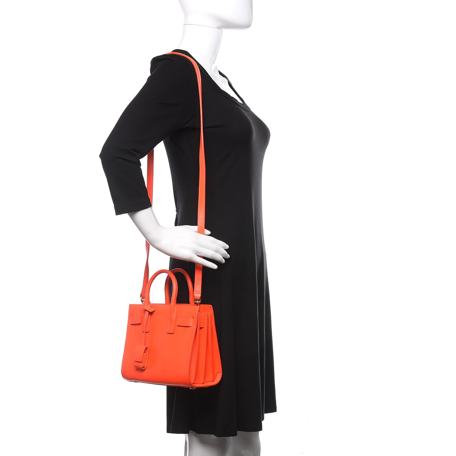 Saint Laurent Calfskin Nano Sac De Jour Orange 2 of 18