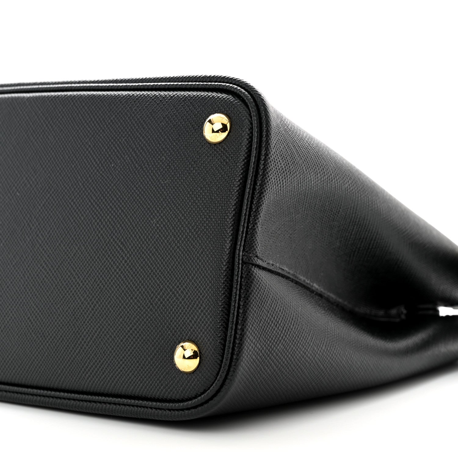 Prada Saffiano Cuir Small Double Bag Black Fuoco 10 of 10
