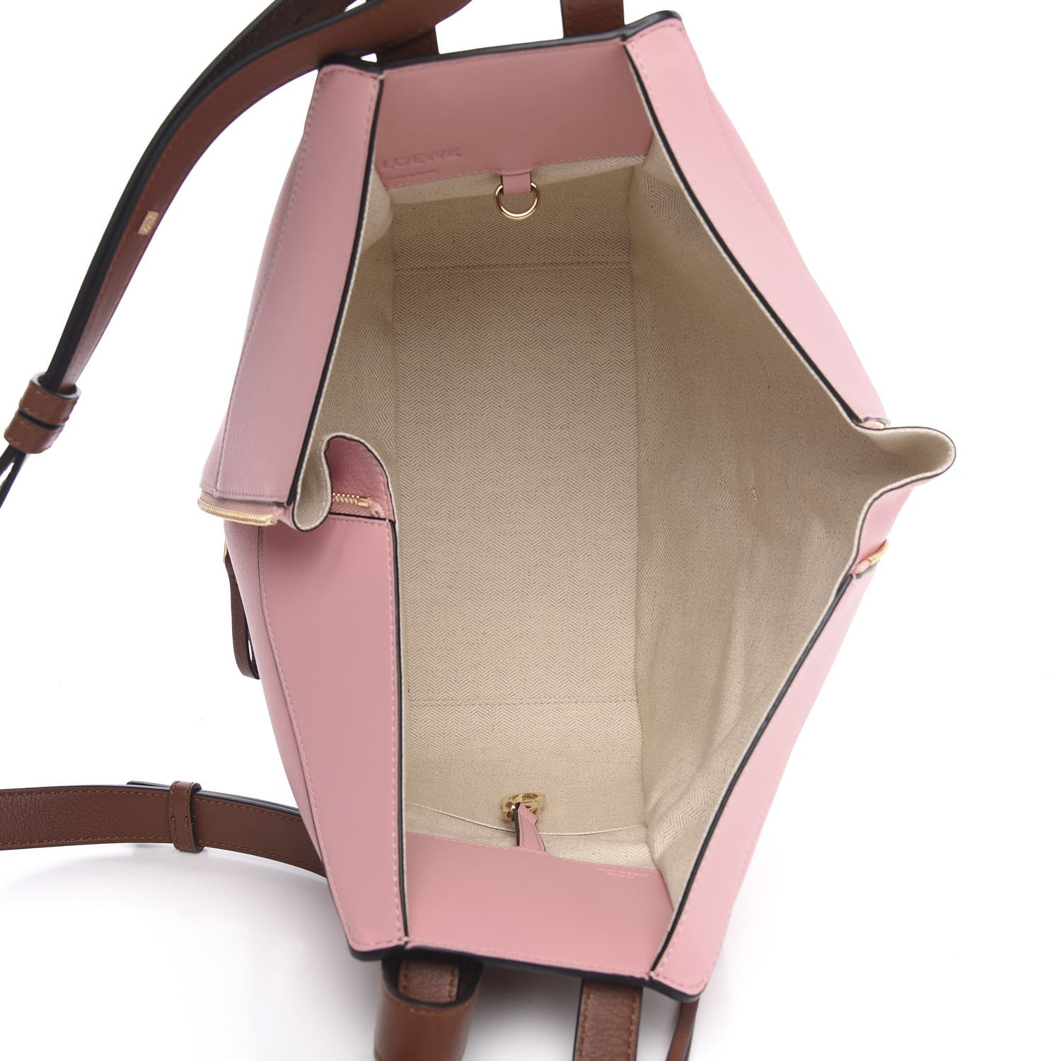 Loewe Calfskin Small Hammock Shoulder Bag Pastel Pink Tan 5 of 10