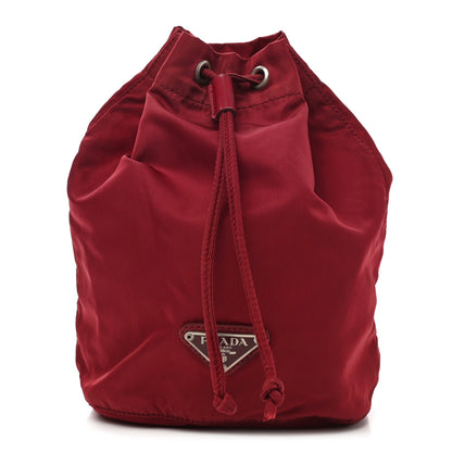 Prada Nylon Vela Drawstring Pouch Rosso 1 of 8