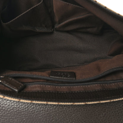 Gucci Monogram Flap Messenger Bag Beige Dark Brown 5 of 9