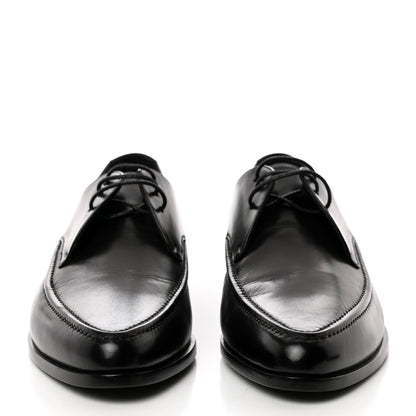 Saint Laurent Calfskin Lace Up Derby Shoes 39 Black 2 of 9