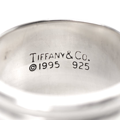 Tiffany Sterling Silver 12mm Atlas Band Ring 56 7.5 4 of 4