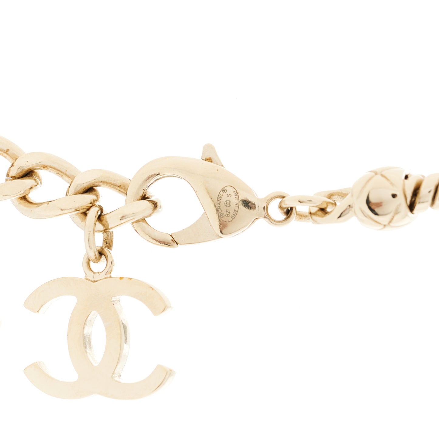 Metal Lambskin CC Turnlock Choker Necklace Black Gold
