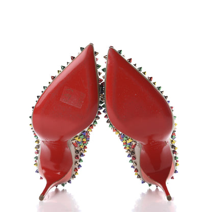 Christian Louboutin Specchio Calfskin Follies Spikes 120 Pumps 40 Beige Multicolor 7 of 9