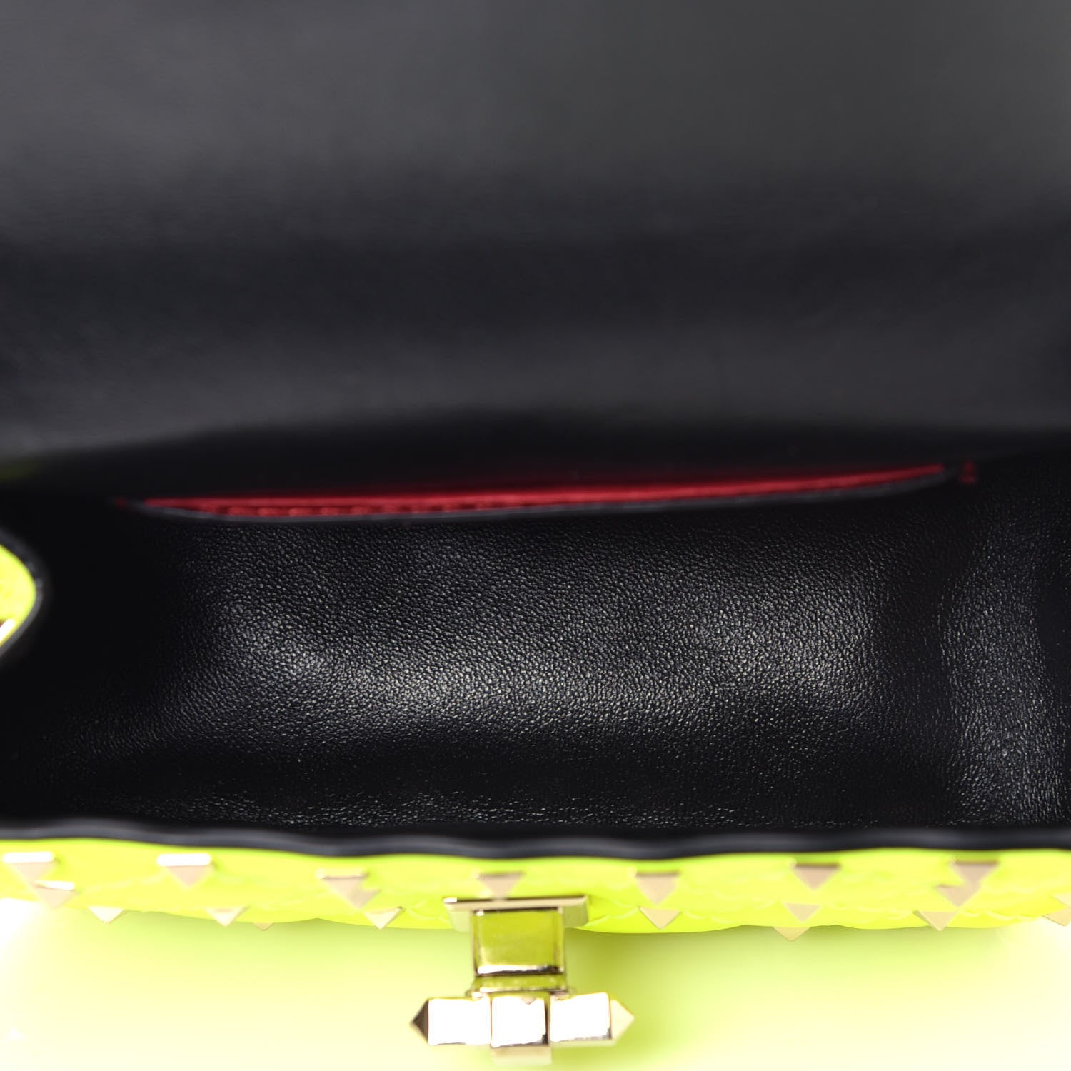 Valentino Garavani Calfskin Micro Rockstud Spike Shoulder Bag Lime 5 of 8