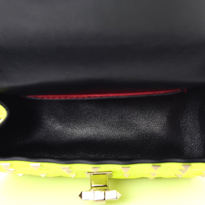 Valentino Garavani Calfskin Micro Rockstud Spike Shoulder Bag Lime 5 of 8