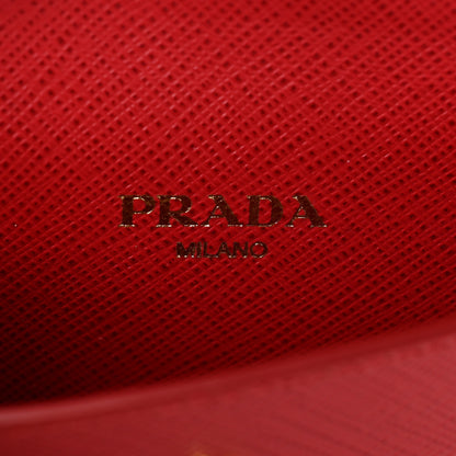 Prada Saffiano Triangle Trick with Charm Key Chain Fuoco 6 of 8