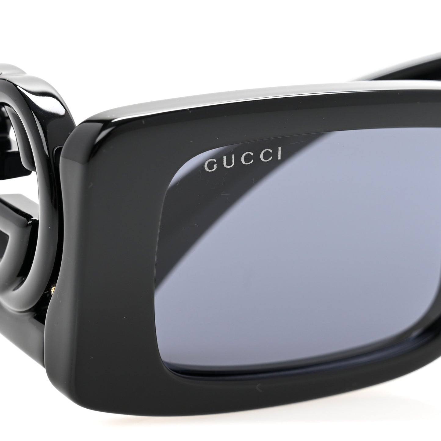 Acetate Chaise Rectangle Frame Sunglasses GG1325S Black