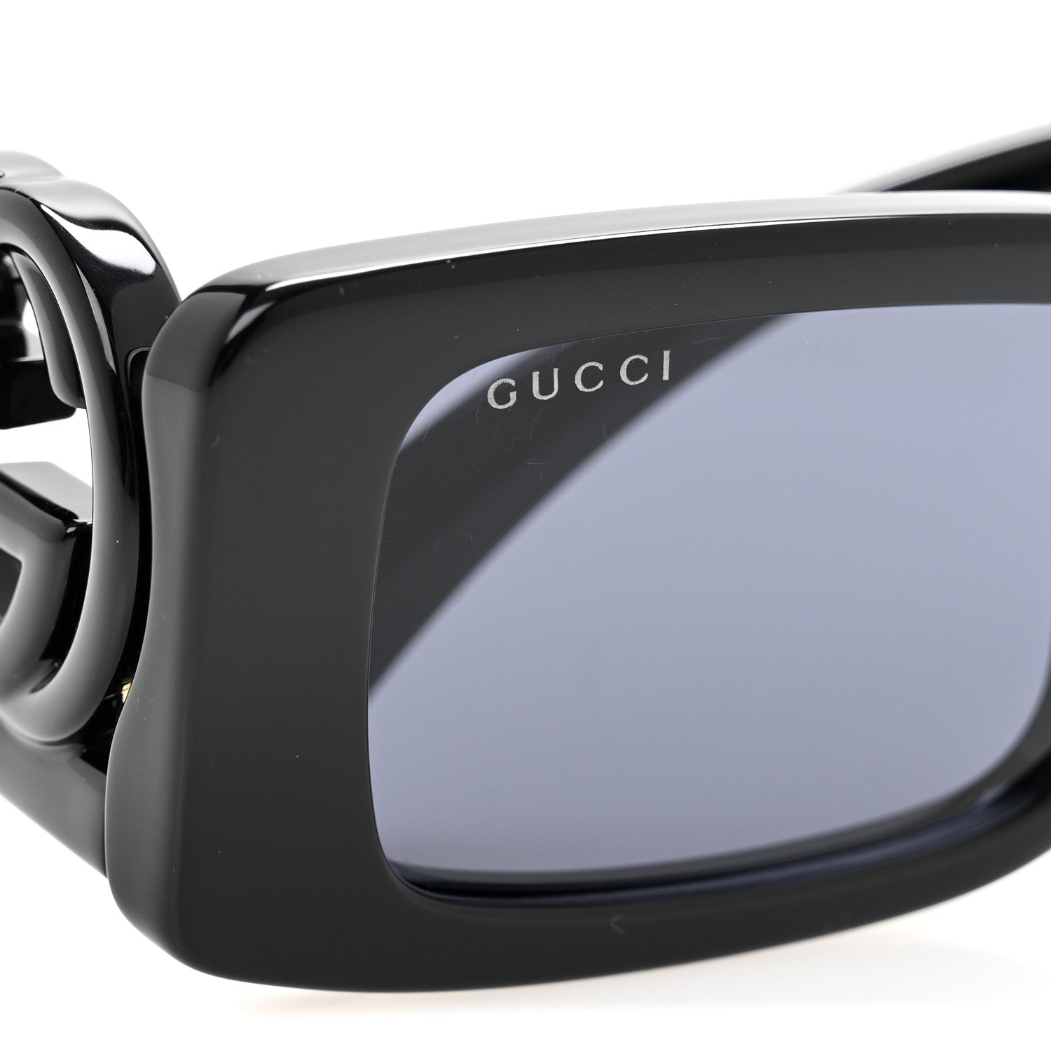 Gucci Acetate Chaise Rectangle Frame Sunglasses GG1325S Black 8 of 9