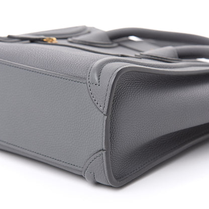 Celine Baby Drummed Calfskin Nano Luggage Kohl 10 of 10