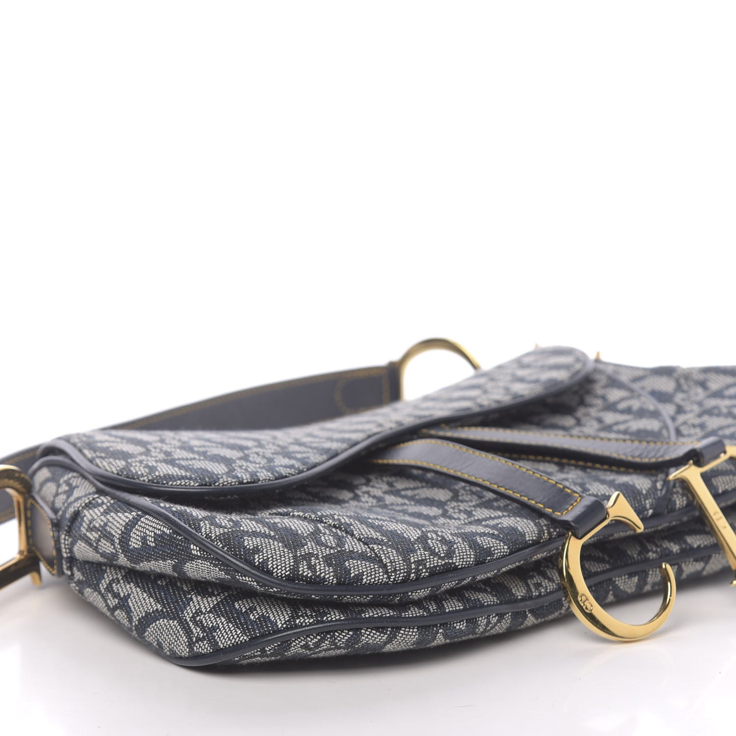 Monogram Double Saddle Bag Navy Blue