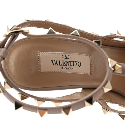Valentino Garavani Patent Nappa Rockstud Ankle Strap 100mm Pumps 37 Poudre 7 of 8